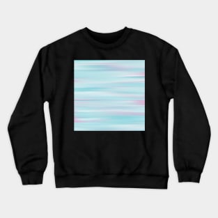 Watercolor Blue and Pink Stripes Crewneck Sweatshirt